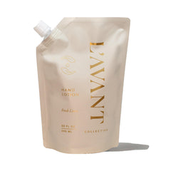 L'AVANT Collective flacon pompe recharge parfum frais de lin pour une hydratation luxueuse