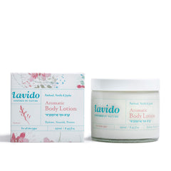 Lavido crème corps aromatique Patchouli Vanille, bouteille élégante et hydratante