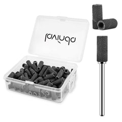 Bandes Lavinda pour ponceuse à ongles, mandrin 3,1 mm, 80 pièces, noir, idéal pour lisser