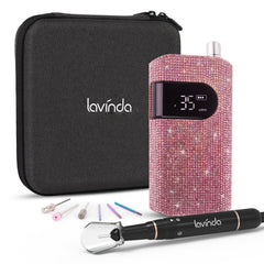 Lavinda extérieur diamant rose: allure glamour pour une manucure luxueuse