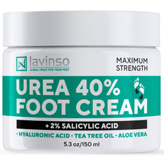 Crème Lavinso Urée 40% pour pieds – hydratation intense et douceur des talons