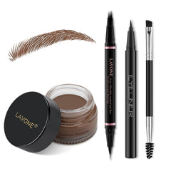 Kit LAVONE pour sourcils brunette: contours nets et naturels.
