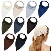 Lawie triangle coton gris, accessoire cheveux polyvalent pour un look chic rapide.