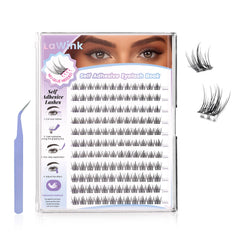 Lawink cils clusters 10 mm, trois rangs, pose rapide sans colle.