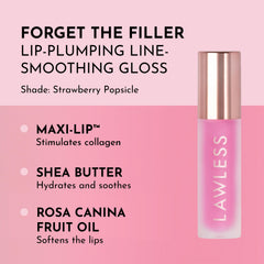 Lawless produit lèvres Fraise glacée, effet repulpant léger et soin