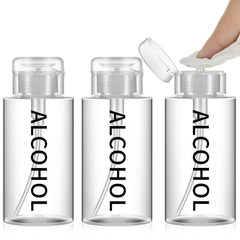 Layhit ensemble de trois bouteilles-pompe d'alcool noir 10 oz prêt à l’emploi.