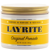 Layrite Original Pomade – bouteille nette, application facilitée pour une tenue durable.