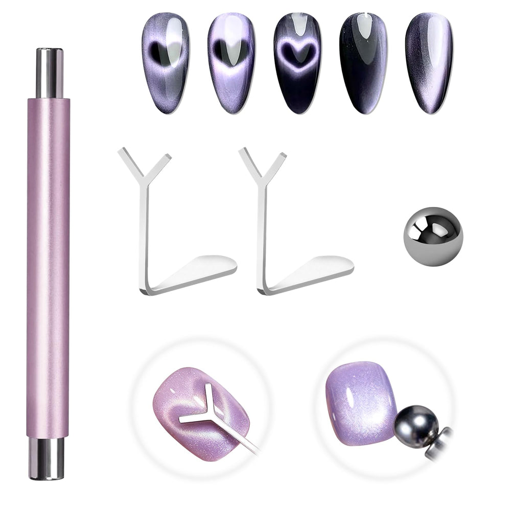 Ensemble d’aimants Laza pour ongles, double-tête et accessoires pour œil-de-chat