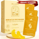 LE GUSHE Gold Under Eye Patches pack ready for home use to refresh eyes
