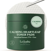 Le Gushe Heartleaf Toner Pads : flacon visible, soin apaisant pour peau réactive.