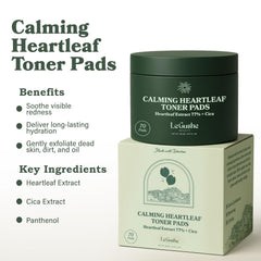 Le Gushe Heartleaf Toner Pads : tampon imbibé prêt à hydrater rapidement.