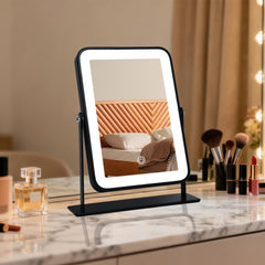 Leadzones miroir bureau 11x9 pouces avec surface généreuse pour maquillage précis.