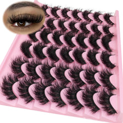 Cils LEAFMOON mink wispy 21 paires pour un regard naturel et effet extensions