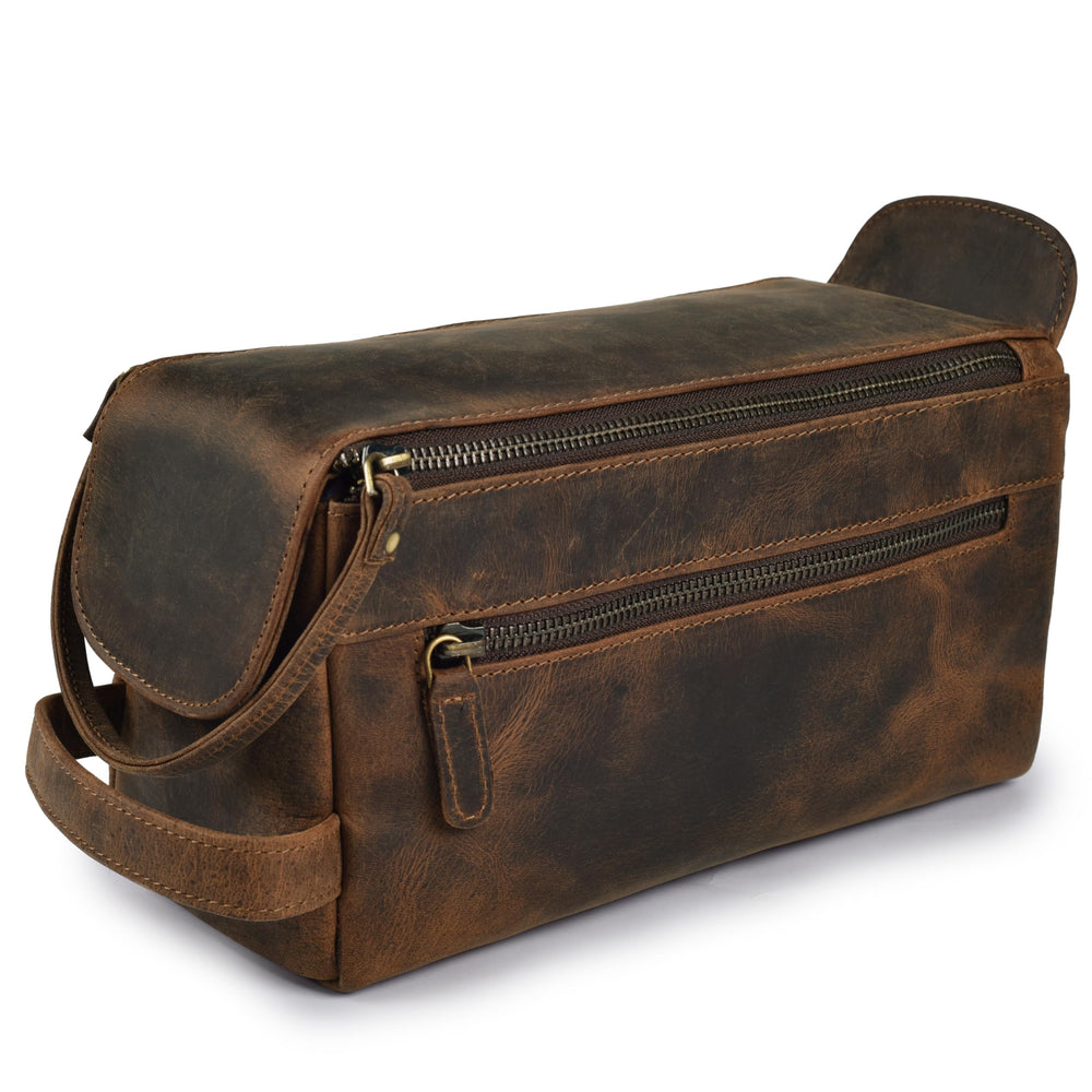 Leather Village trousse toilette voyage cuir — élégante et durable pour vos déplacements.