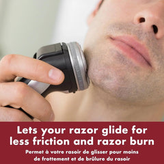 Lectric Shave Williams, texture glissante de la lotion facilitant le rasage.