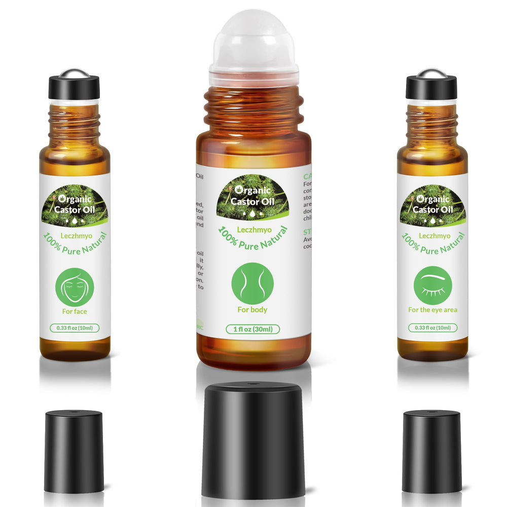 Leczhmyo huile ricin roll-on sous-oeil: soin ciblé pour le regard