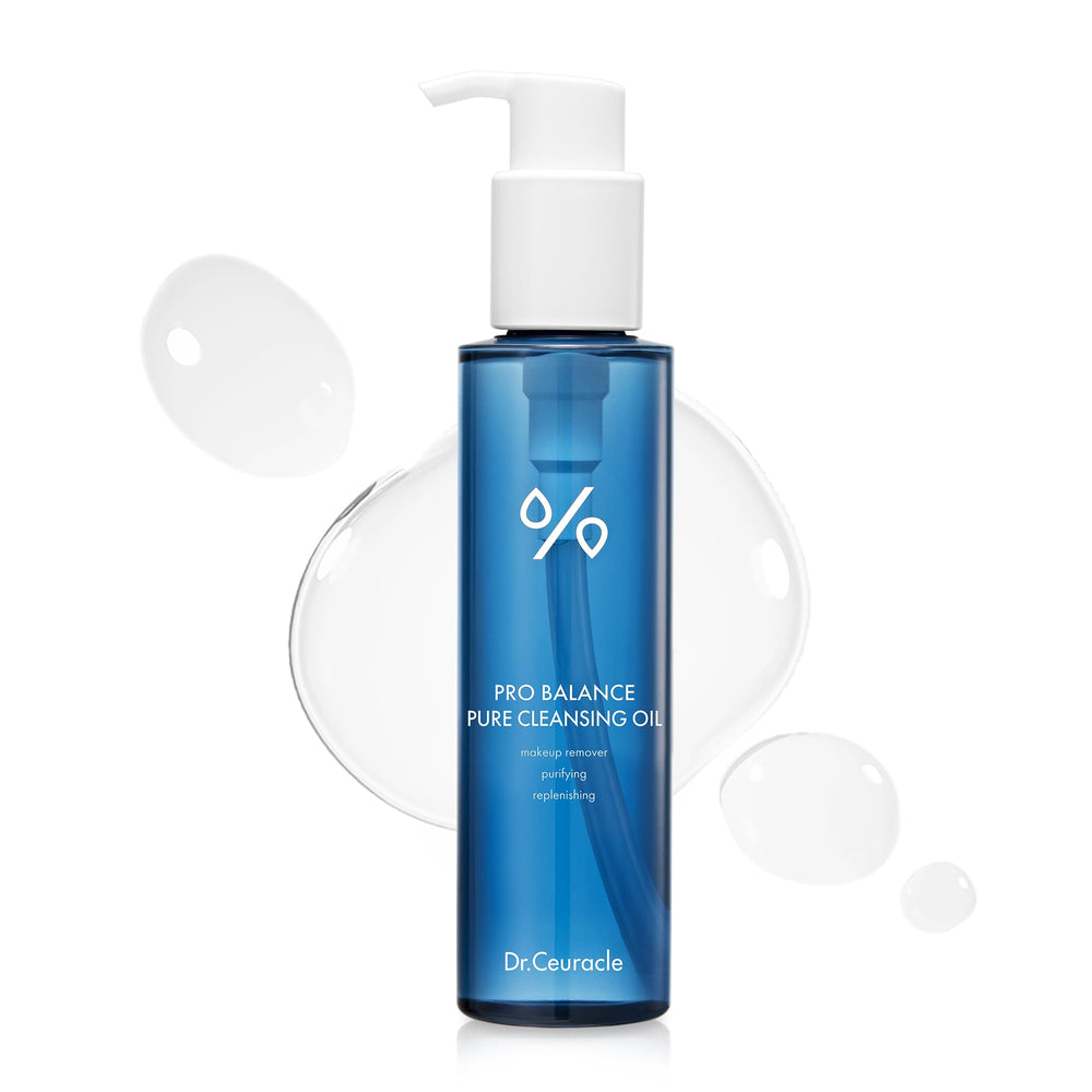 Leegeehaam Pro Balance Pure Huile démaquillante à pompe nettoie maquillage en douceur et hydrate.