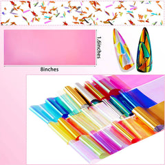 Leelosp verres iridescents pour ongles, style lumineux changeant.