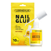 LEENEXUS nail glue bottle showing durable, long-lasting hold