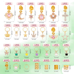 Leeven-breloques-locs-or-cristal: allure dorée pour vos coiffures.