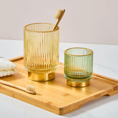 Leicurace gobelet-verre-bord-dore utile comme porte-dentifrice