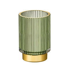 Leicurace gobelet-verre-vintage pour pinceaux, rangement élégant et pratique.
