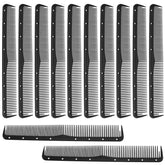 Leinuosen peigne fin carbone ensemble 12 pièces, idéal pour des coupes précises au salon.