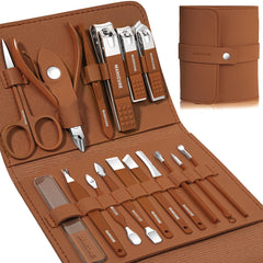 Leipple Ensemble manucure professionnel, 16 pièces, outil polyvalent pour ongles nets et soins à domicile.