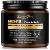 LemeTree men's beef tallow face cream bottle pour for smooth hydration