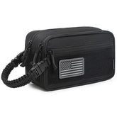 Lemubeane Trousse Tactique Noire – vue avant, robuste pour l'extérieur.