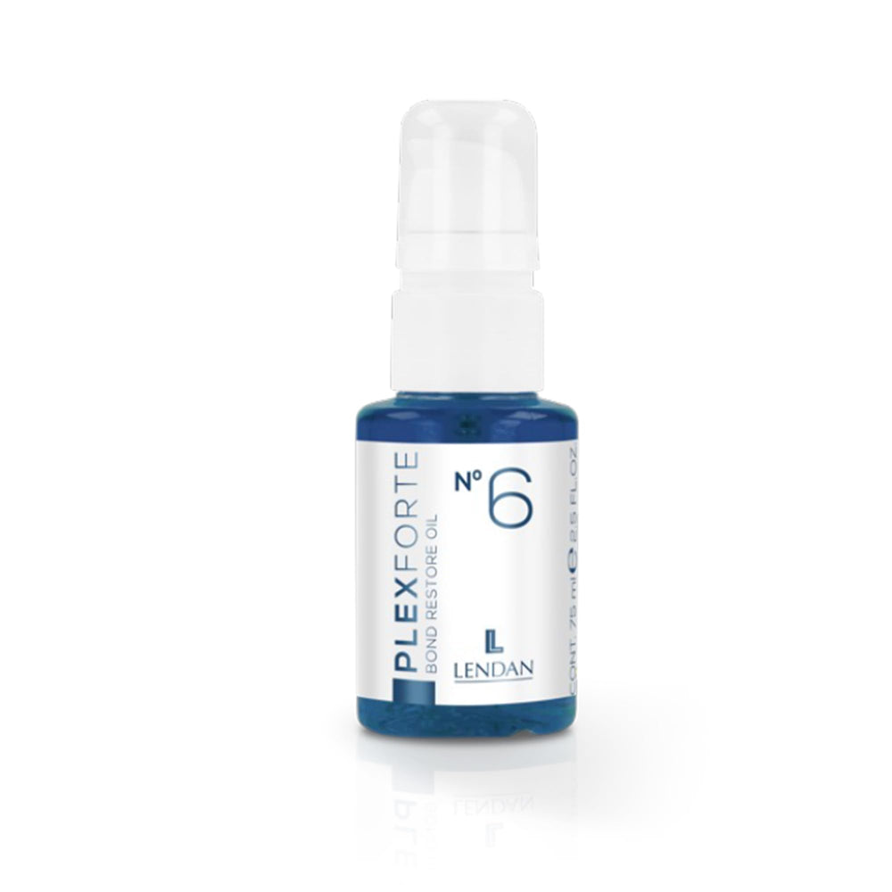 Lendan N°6 Bond Restore Oil flacon avec pompes pour une application facile et cheveux hydratés