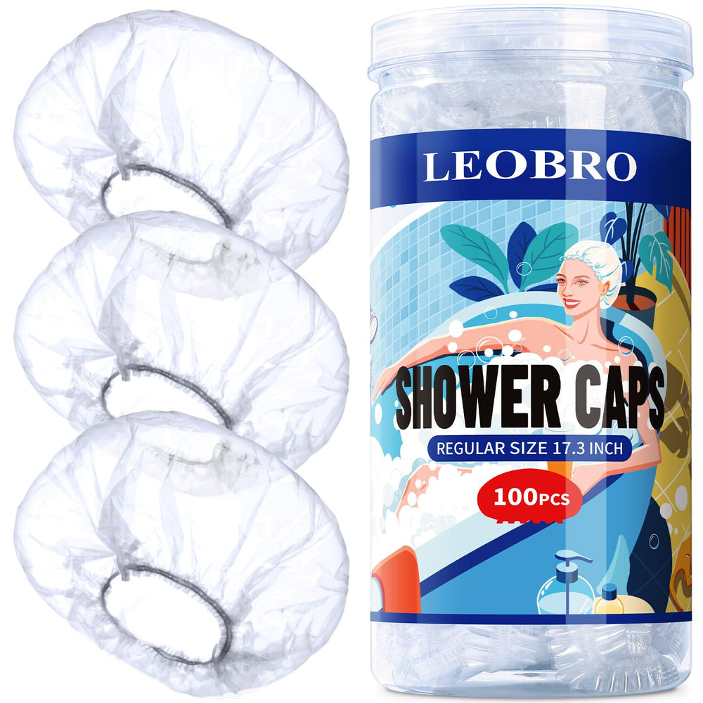 LEOBRO bonnet douche jetable, pack de 100 bonnet, pratique et économique.