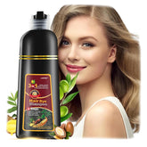Leorx Shampoing Coloration Cheveux 3-en-1 – bouteille affichant une couleur durable