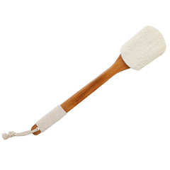 Leotruny loofah naturel avec manche en bois long pour atteindre le dos facilement.
