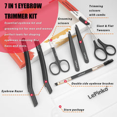 LePinko ciseaux sourcils avec peigne, taillage et mise en forme simultanés.