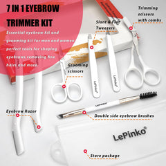 LePinko-ciseaux-sourcils-avec-peigne permettent des contours nets et réguliers.
