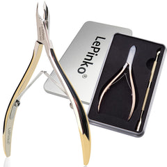 LePinko coupe-cuticules doré, mâchoire 5 mm, pour des bords nets.