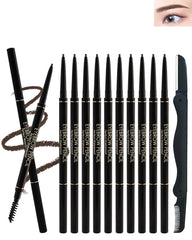 Lestpola ensemble 12 crayons sourcils pour un rendu naturel et tridimensionnel.