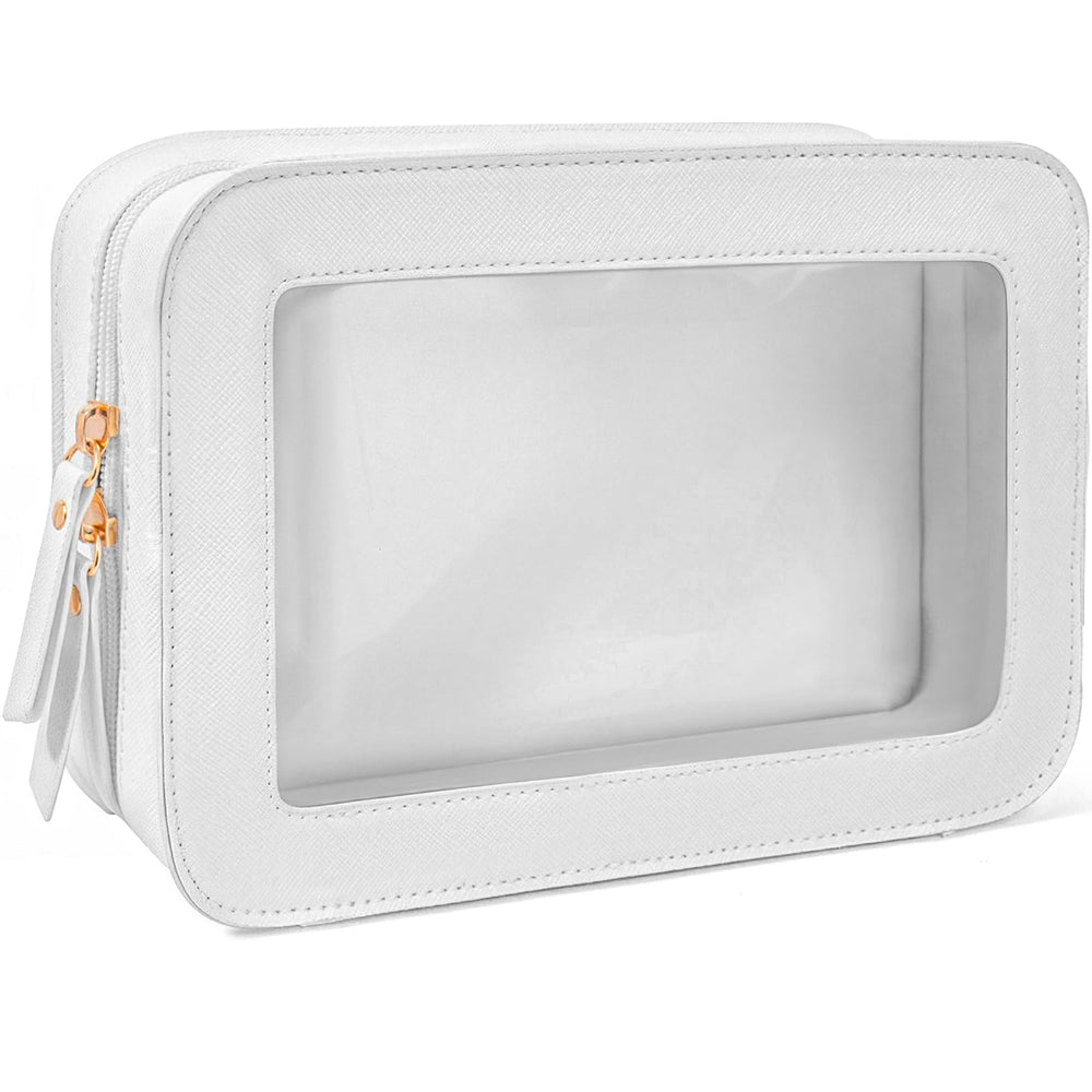 Letgo trousse maquillage transparente, accès rapide en voyage et rangement clair.