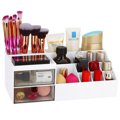 LETURE Organiseur de bureau avec tiroirs transparents pour un espace clair et organisé.