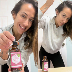 Leven Rose étiquette huile bio sans parabènes, affichage clair des ingrédients.