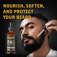 Leven Rose huile barbe avec compte-gouttes pour dosage précis.