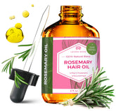 Leven Rose huile croissance cheveux romarin en bouteille, soin léger et nourrissant le cuir chevelu.