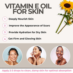 Leven Rose huile vitamine E pour le visage, texture soyeuse et absorption rapide.
