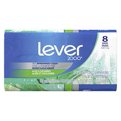 Pack de 8 barres Lever 2000 Aloe et Concombre: option économique pour toute la famille.