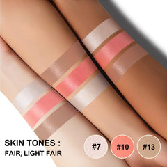 Lezero blush stick aperçu couleur naturelle pour un teint frais.