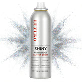 Lezero vaporisateur paillettes cheveux et corps arc-en-ciel argent pour un éclat glamour.