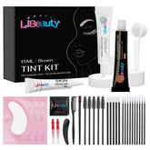 Libeauty kit couleur cils et sourcils brun pour une apparence naturelle.