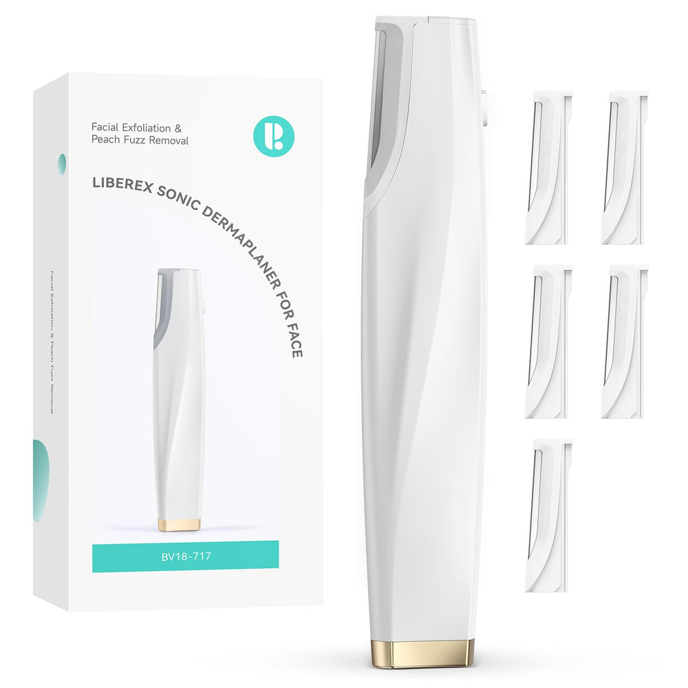 Liberex dermaplaning sonique visage avec éclairage intégré pour précision accrue.