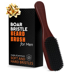 Brosse LIBERHAUS pour barbe avec poignée en bois, brossage précis et confortable.